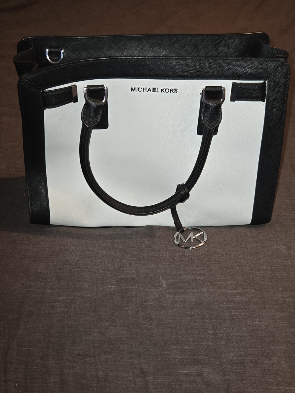 Michael Kors Black & White Saffiano Leather Tote